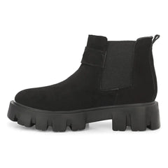 Attitudist Unisex Black Mid Top High Heel Jodhpur Boots